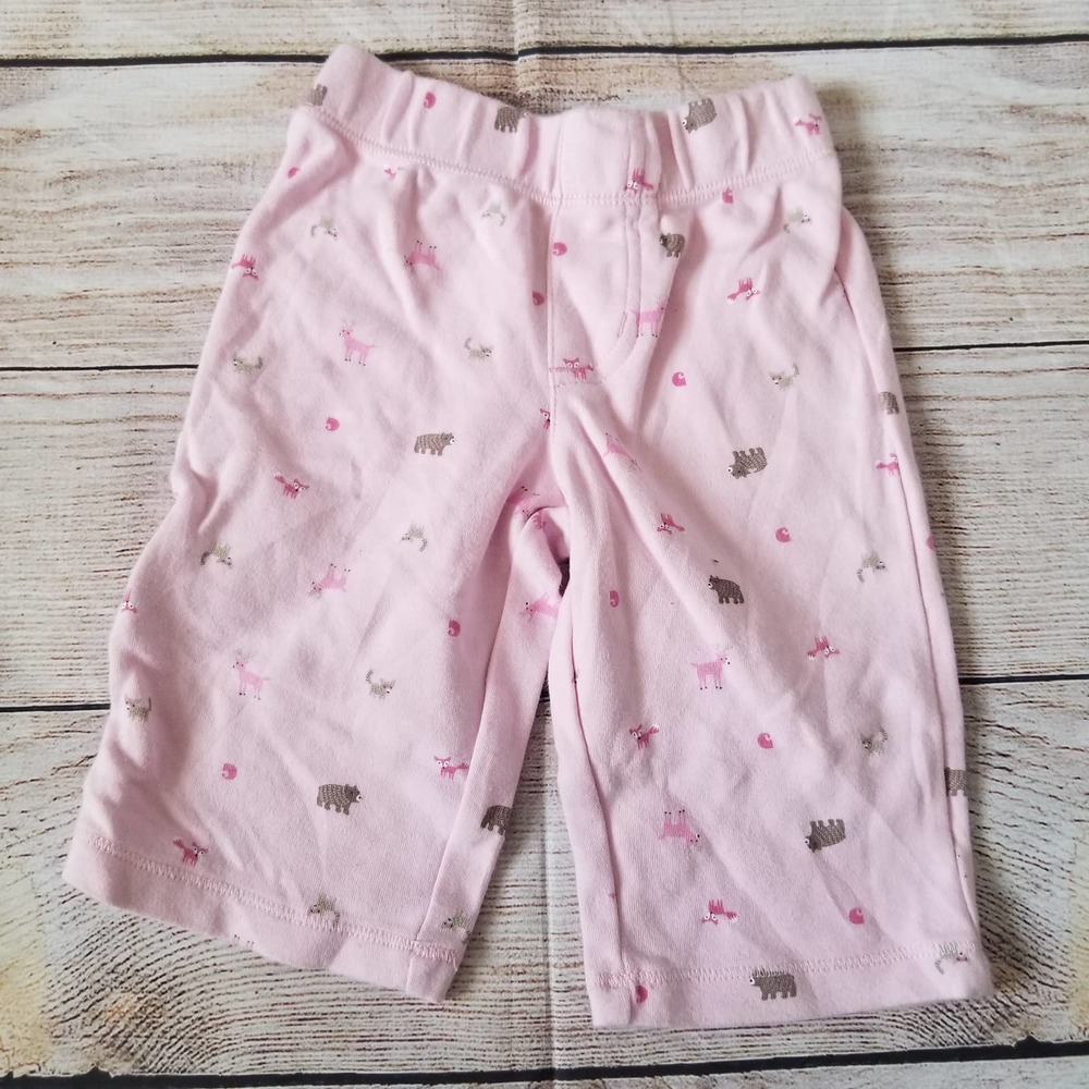 CARHARTT pink animal print pants 6M
